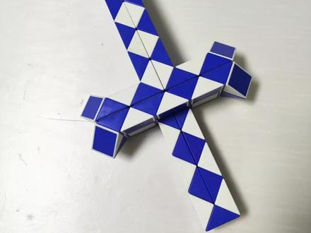 #原创作品 96段魔尺拼蓝银剑教程,喜欢的小朋友大朋友可以点个关注哦!