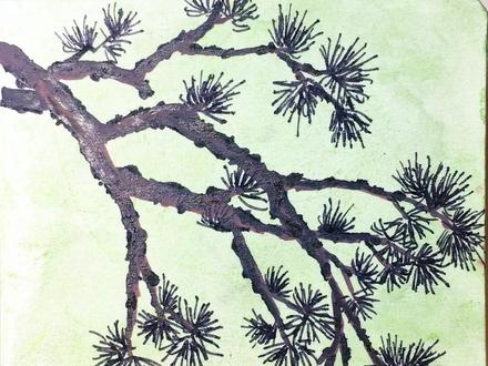 马克笔画的松树 #马克笔画 #邪修画