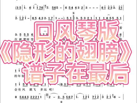 口风琴版《隐形的翅膀》#简谱 #日常练琴 很简单,适合全年龄小朋友