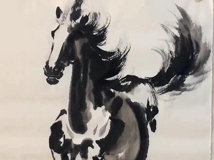 我理解徐悲鸿画马的方法,你看我理解的对吗 #谁说国画不抖音 #国画教程