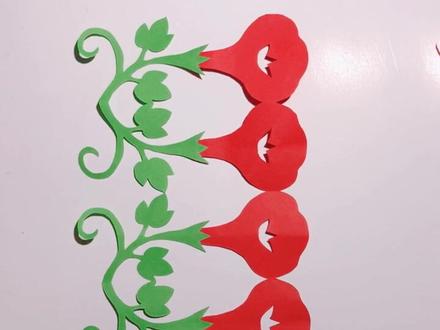 #非遗抖起来 #非物质文化遗产 #非遗合伙人 #剪纸 #我的美好生活 从复对折《牵牛花》