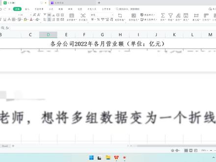 【WPS表格教程】如何制作复式折线统计图 #wps #wps表格