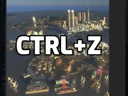 ctrl+z 是撤销 ctrl+y 是重做 有了这个模组方便了很多!#都市天际线 #单机游戏