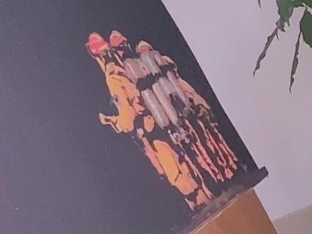 妈呀我画的真好看#消防蓝朋友 #画黑板报