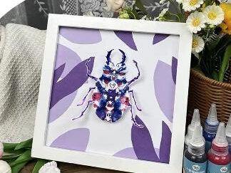 跟着昆虫学配色—天牛 #大自然 #绘画过程 #创意美术 #昆虫 #手绘