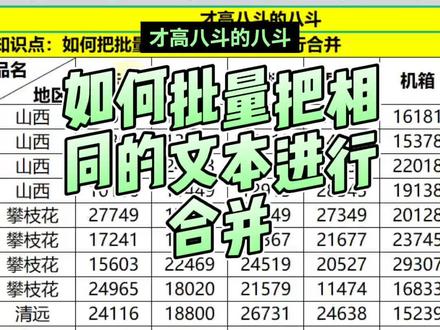 WPS中如何批量把相同的文本进行合并?#合并居中#wps#表格#wps基础