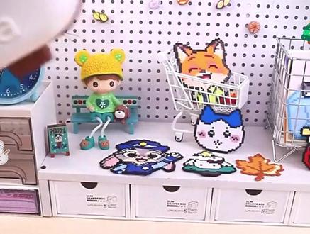 拼豆女孩手工diy材料包全套无聊解闷儿童益智玩具小学生10岁以上6 #拼豆套装 #拼豆材料包 #拼豆 #益智玩具 #手工拼豆套装