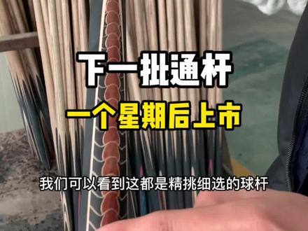 下一批挑选出来入门手工杆,以通杆为主,一星期后上市#球杆工厂 #球杆 #台球杆