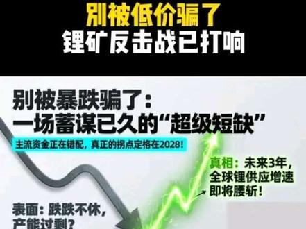 别被低价骗了 锂矿反击战已打响 #热点 #涨知识 #锂电 #股票 #财经