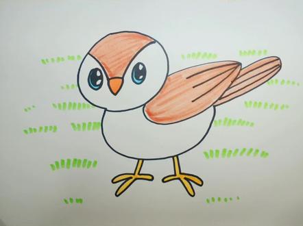 简笔画小麻雀#简笔画 #画画 #鸟类 #教育 #简笔画教程 #儿童画 #亲子