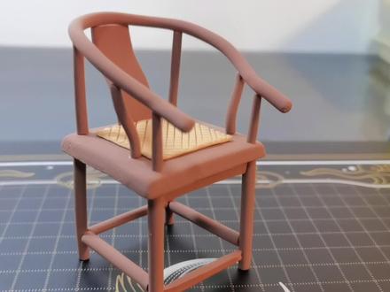 #手工diy #粘土 明式家具,可爱的小圈椅