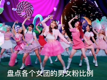 快来看看你喜欢的女团男女粉比例吧#韩国女团 #kep1er #blackpink #aespa #itzy