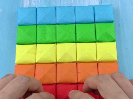 自制方块声控解压板,压力大时玩一玩 #折纸 #手工