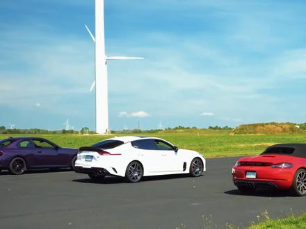 直线加速赛:宝马M240i vs 起亚斯汀格GT vs 保时捷718 #汽车 #m240i #718