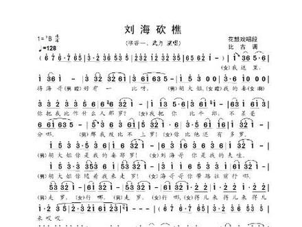 #简谱分享 #李谷一 #刘海砍樵