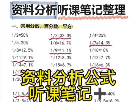行测资料分析听课笔记,都是常用的公式总结,拿小本本抄一下,复习嘎嘎好用,去刷题啦拜拜#行测 #行测做题技巧 #公务员考试 #考公 #省考