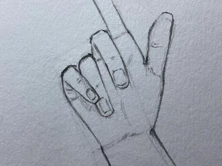 抽像画手?30秒学会 #零基础学画画 #绘画技巧 #绘画教程 #二次元 #手的画法