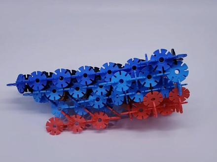 雪花片攻略 辽宁号航母第一集 前部船体 五星难度 需要一定的空间想象力🤔#雪花片 #海军 #航空母舰