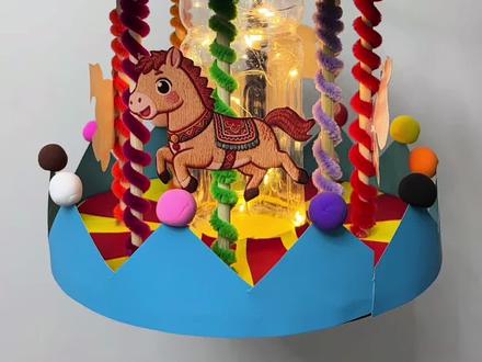 幼儿园元宵节作业#旋转木马灯笼教程