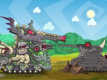 坦克动画:利维坦吸收巨鼠坦克力量时被偷袭,巨鼠坦克把利维坦送进空间裂缝夹成两半