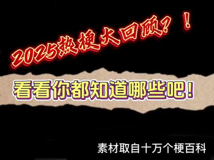 2025热梗大盘点#新年快乐