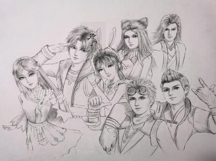 #手绘 #画画 #斗罗大陆#史莱克七怪 画不到一样,轻点喷