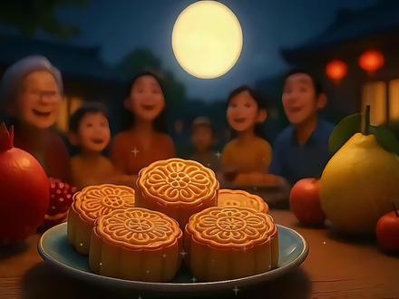 中华民俗故事《中秋节的由来与习俗》比赛表演背景视频PPT 本期故事主要讲述了中国传统节日故事之中秋节的由来与习俗,非常适合幼小学生课外阅读:很久以前,天上有十个太阳,神射手后羿射下九个,救了百姓。王母娘娘奖给他一颗长生不老药,后羿交由妻子嫦娥保管。后来徒弟蓬蒙想抢仙药,嫦娥不让坏人得逞,一口吞下仙药,飞上月宫,从此住在月亮上。后羿思念嫦娥,每到八月十五都会摆上供品,人们也跟着祭月、赏月,这就成了中秋节。月饼圆圆的,象征团圆和甜蜜,也曾在古代被用来传递秘密,代表智慧与团结。如今,中秋节不仅是团圆节,也是丰收节,家家户户都会赏月、吃月饼、猜灯谜、玩花灯,寓意幸福圆满。这个故事也教会我们:中秋节最重要的意义,就是无论身在何处,都要记得家人,心怀团圆与祝福。#中秋节的由来 #中秋节的习俗 #传统文化故事 #嫦娥奔月 #后羿射日