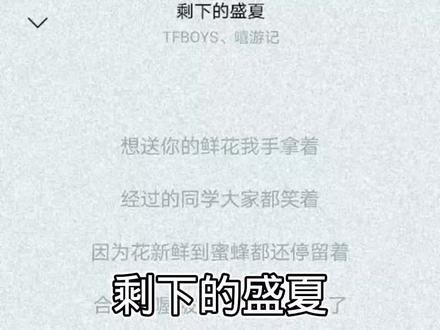 #音乐 #音乐分享 #剩下的盛夏 要听多少次剩下的盛夏才能回到那个盛夏。