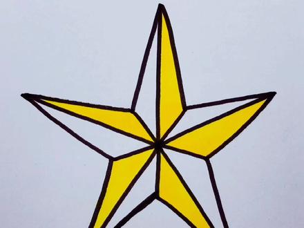 弟弟画的五角星PK我画的五角星#简笔画 #一起学画画