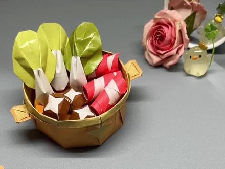 这个新年火锅不用开火!年味直接拉满!🍲#手工diy #折纸 #火锅 #创意手工