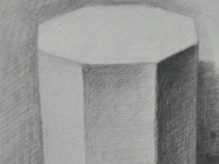 八棱柱画法#素描#画画