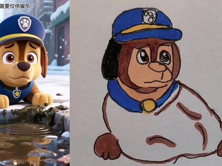 阿奇好可怜哦!#汪汪队#阿奇#简笔画@DOU+小助手