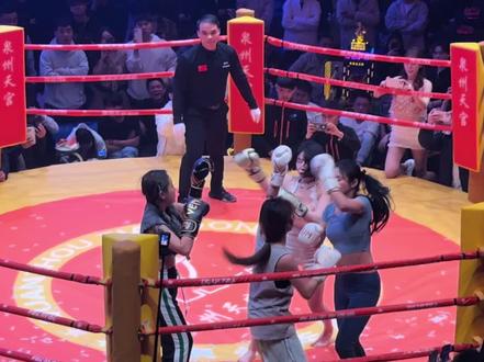 暴躁香菜获胜🏅 #拳击 #燃爆全场 #美女格斗