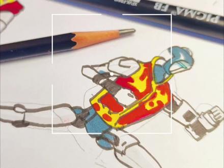 简笔画春晚打拳机器人#简笔画 #武术bot #宇树科技 #画春晚机器人 #画画练习打卡