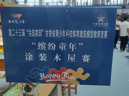 “共筑家园”甘肃省体育建筑模型教育竞赛“缤纷童年”涂装木屋#乐高 #团建 #主题活动