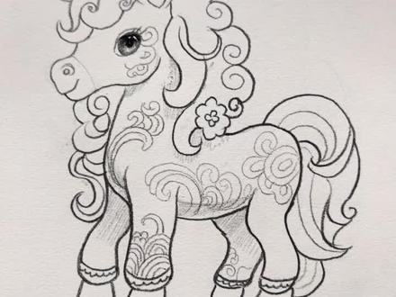 提前祝大家马年快乐!#溧阳美术 #溧阳哪里学美术 #想画就画 #马年画马 #1000粉丝挑战