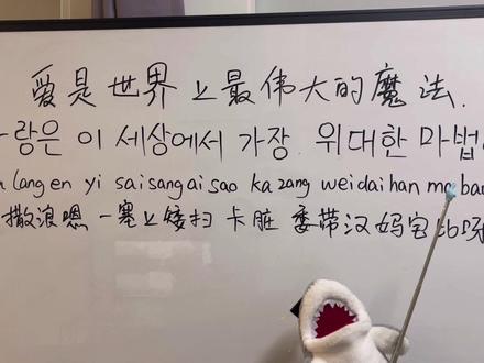 《爱是世界上最伟大的魔法》韩语教学 #韩语 请你们一定要幸福