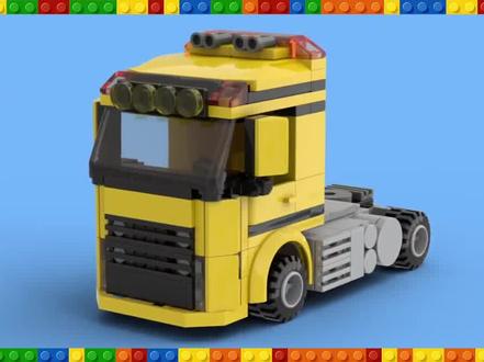 乐高moc 平头卡车头#乐高 #乐高moc #卡车