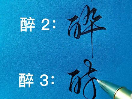 醉字的三种写法#练字@DOU+小助手