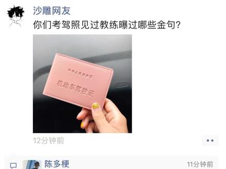 教练:你考驾照是为了卖分吧。