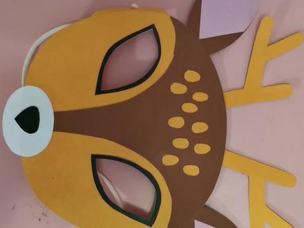 梅花鹿面具手工#梅花鹿面具 #梅花鹿手工 #手工diy #手工制作 #手工