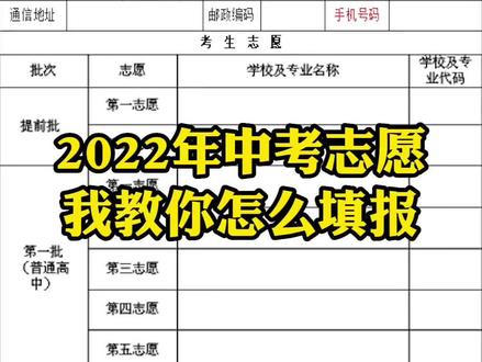 中考志愿不会填的可以看过来了#家长必读 #升学 #家长 #中考 #教育 #志愿填报 #初中 #初三 #升学规划