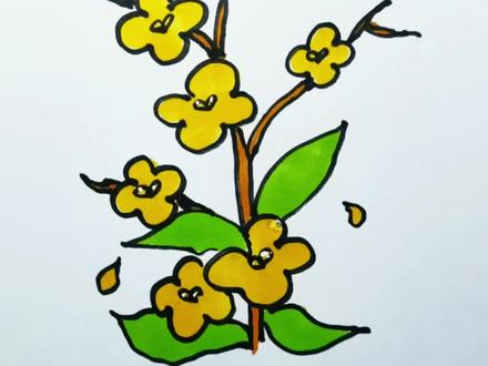 桂花树简笔画教程;桂花简笔画教程;中秋节手抄报素材;中秋节简笔画教程#gaf广州插画艺术节 #抖音插画大赛 #桂花简笔画 #中秋节简笔画 #中秋节手抄报素材