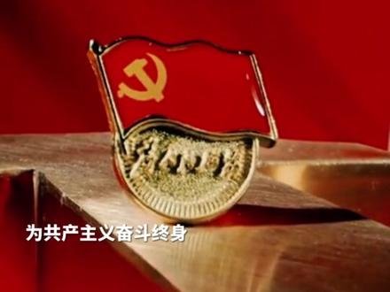 我志愿加入中国共产党 #重温入党誓词 一枚党徽只有3.7克重,却代表着共产党员的职责与使命!#七一建党节