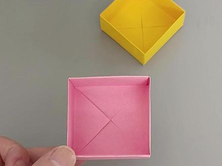 叠个简单实用的正方形盒子 #手工折纸 #折纸教程 #亲子手工