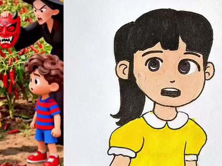 如果你撒谎了这个面具就永远也摘不下来了#看动画学画画 #一起学画画 #一学就会的简笔画 #二次创作#@抖音创作者中心🍓 @抖音创作小助手