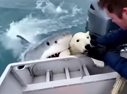 救助被鲸鱼追击的小北极熊 #神奇动物在抖音