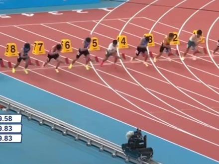 十五运会田径男子100米决赛,湖北队李泽洋以10秒11夺冠!#全运会首位00后男子百米冠军##全运会男子飞人李泽洋#