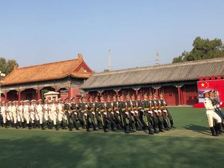 国旗护卫队,有幸在故宫城内观看!#阅兵