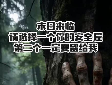 “请选择一个你的安全屋,来躲避丧尸来临”#丧尸 #丧尸危机 #虚拟